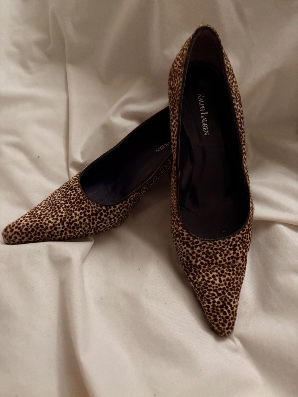 Ralph Lauren Collection Vintage Leopard Fur Heels